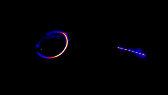 Spinning supermassive black hole rips star apart (artist’s impression)