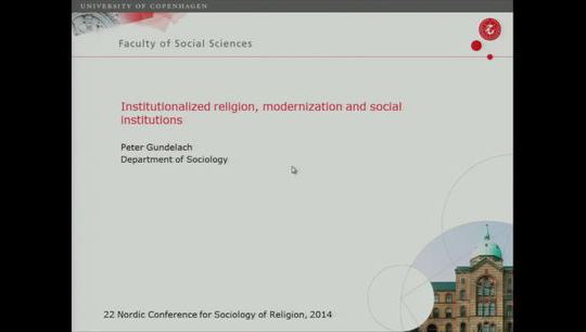Institutionalized religion, modernization and social institutions