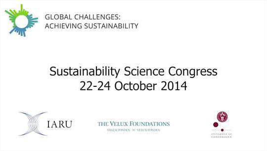 Opening session of Sustainability Science Congress 2014